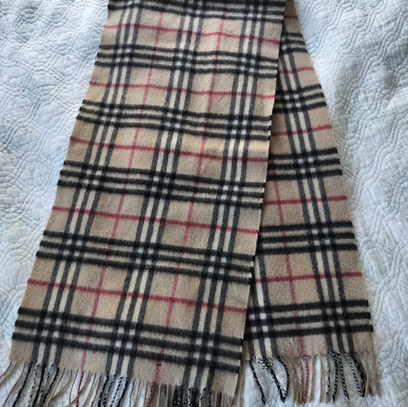 Blurberry Cashmere Scarf 🧣 (It has Holes) - Picture 2 of 11